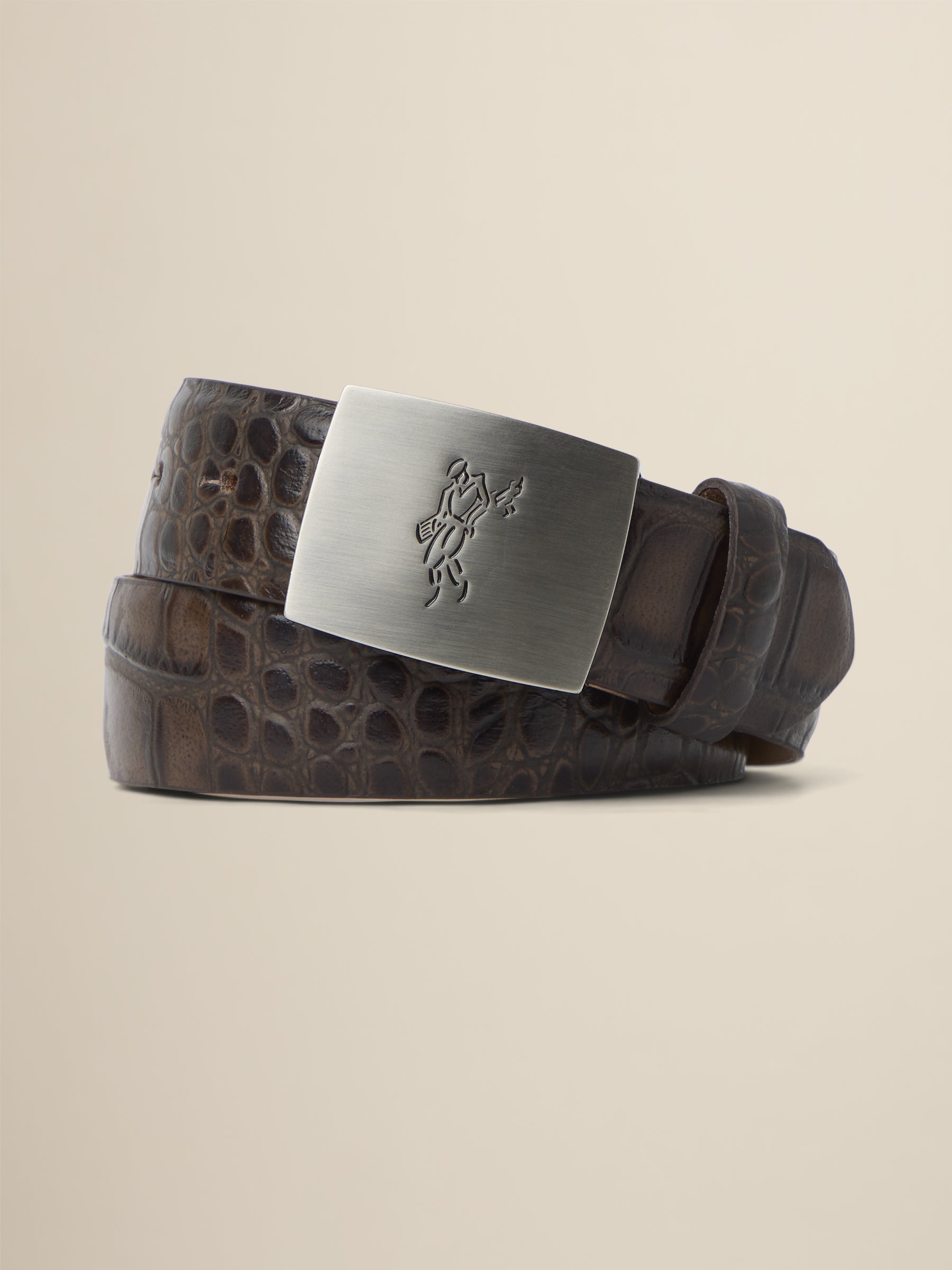 Embossed Croc Golfman Belt